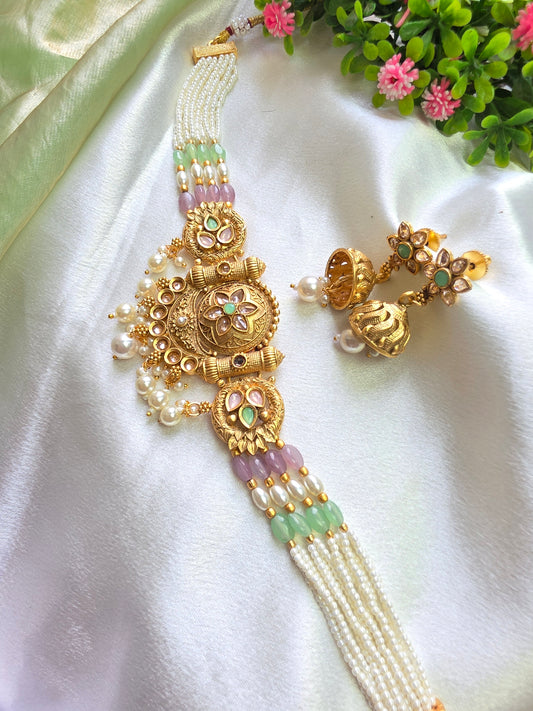 Lirona Antique Multicolour Choker Set