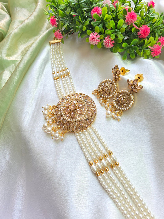 Allston White Pearl Choker Set