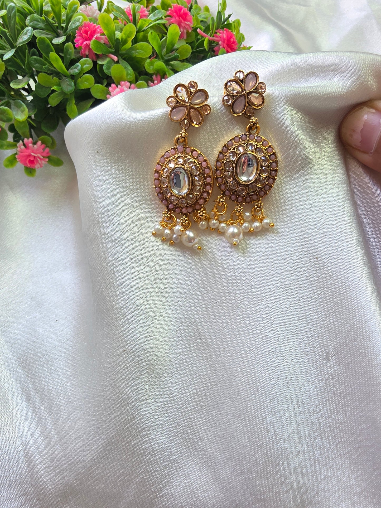 Peoria Pink Pearl Choker Set