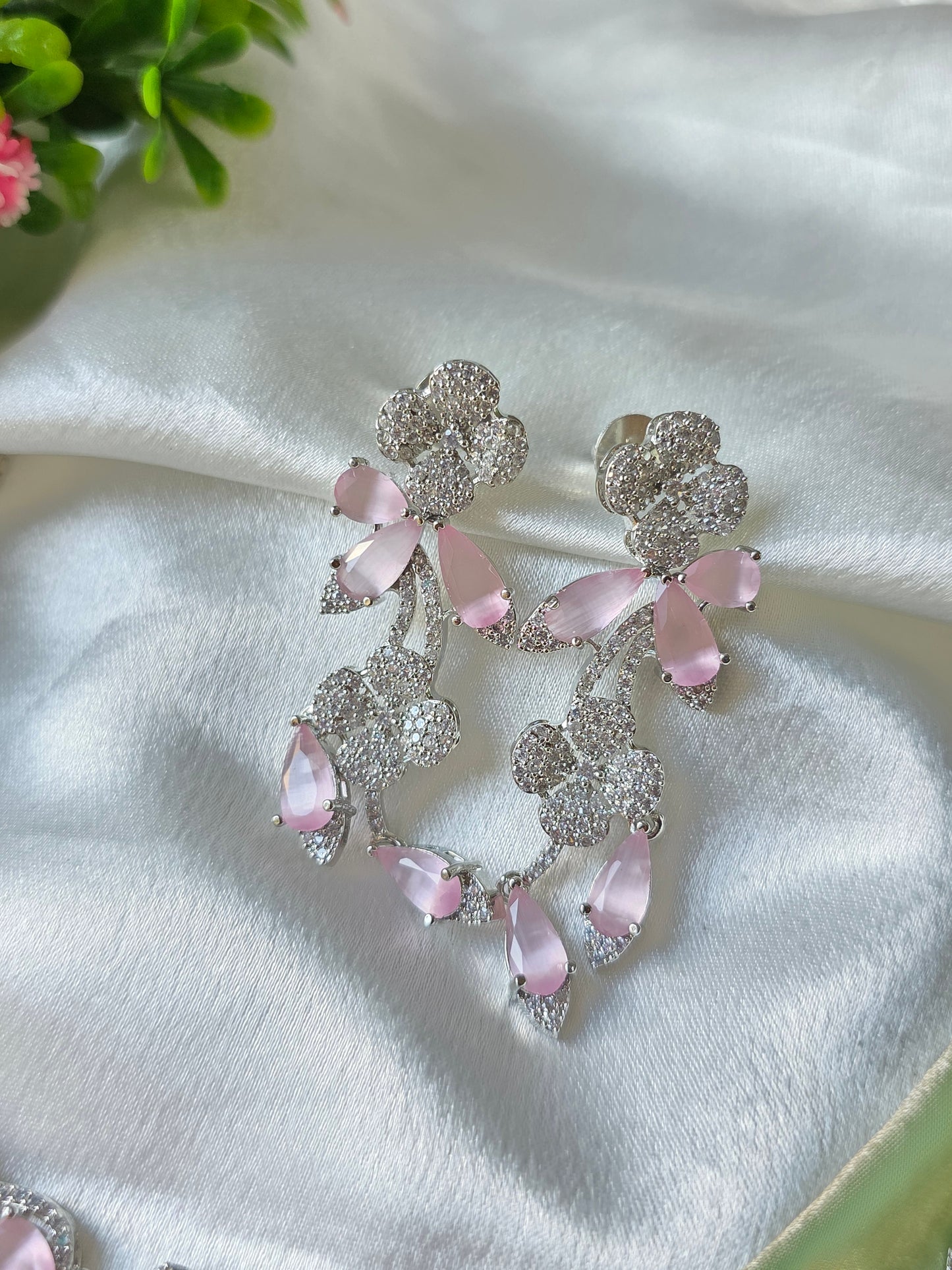 Berry Light Pink AD Necklace