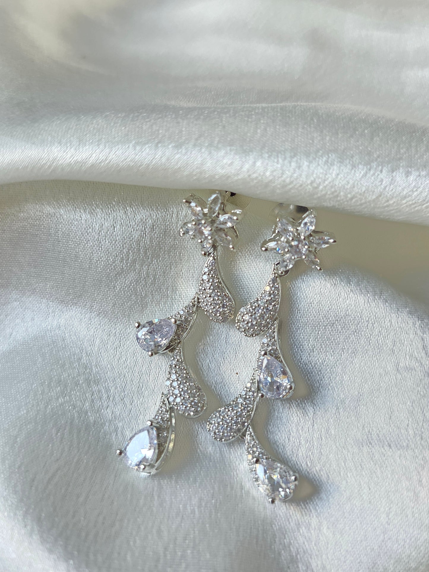 Velora White AD Necklace