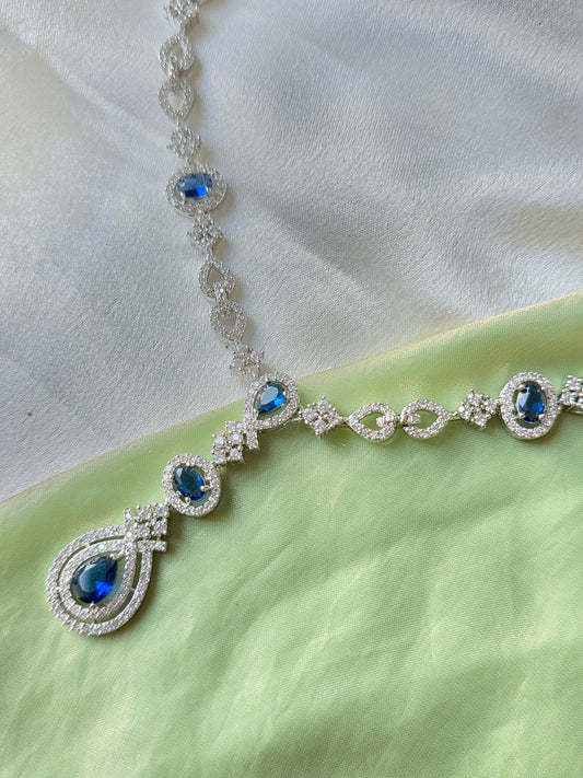 Corsica Blue AD Necklace