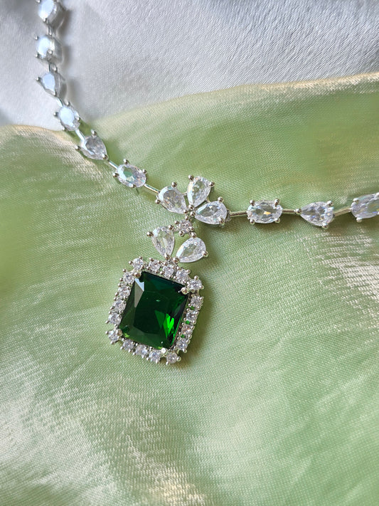 Rome Green AD Necklace