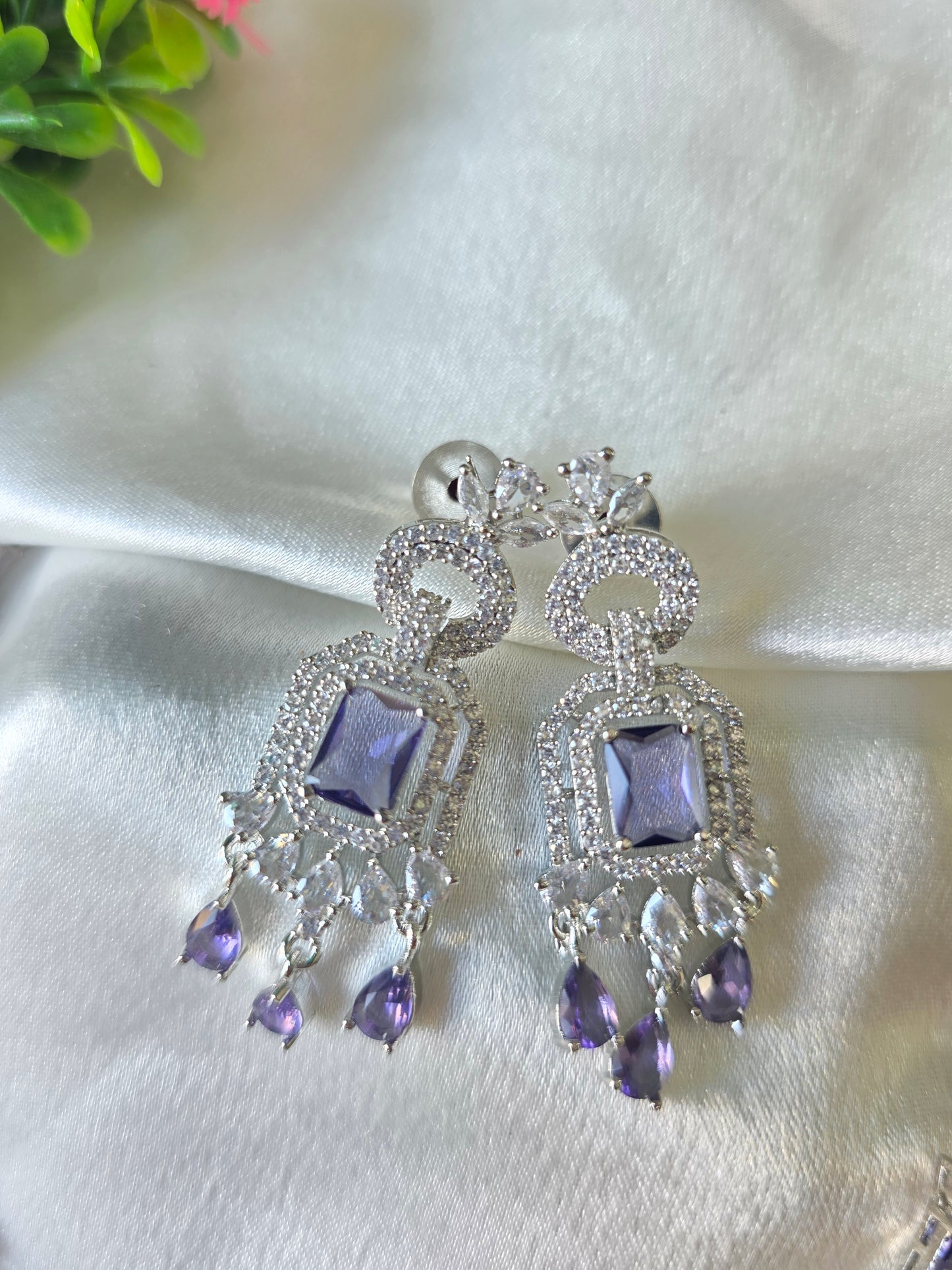 Elara Purple AD Necklace