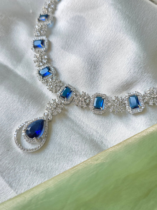 Savona Blue AD Necklace