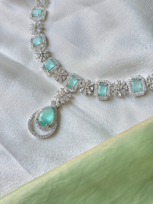 Savona Light Green AD Necklace