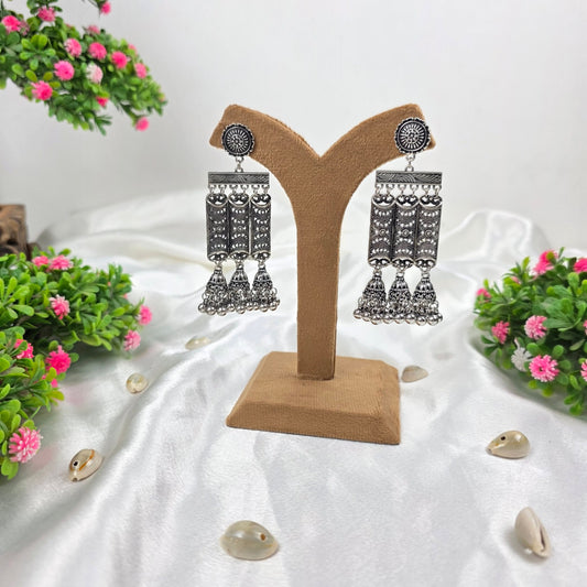 Boho Tribal Oxidised Earrings
