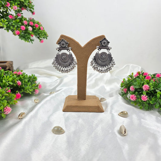 Round Shape Oxidised Earrings