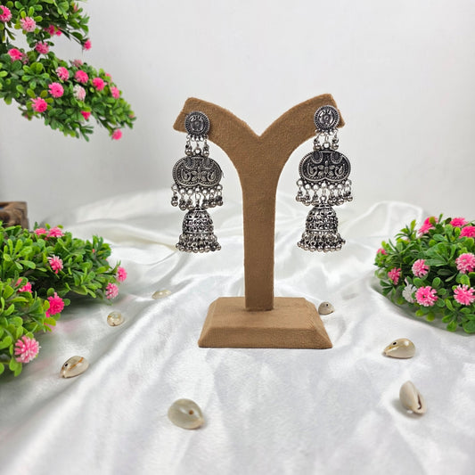 Royal Dangler Oxidised Earrings