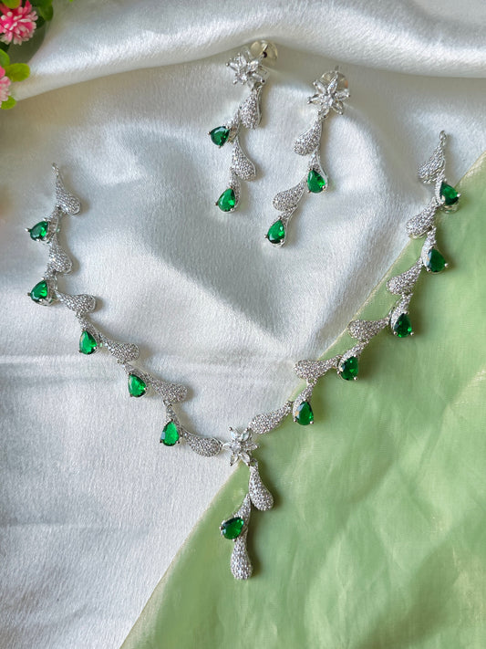 Velora Green AD Necklace