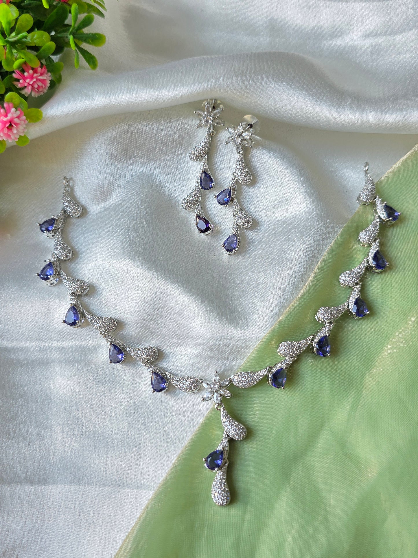 Velora Purple AD Necklace