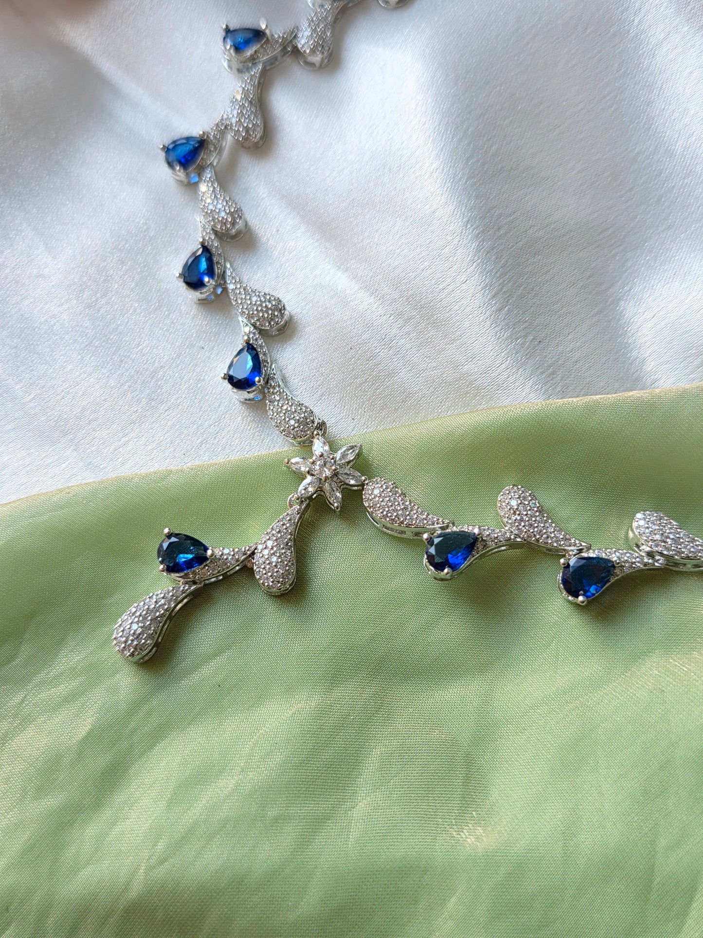 Velora Blue AD Necklace