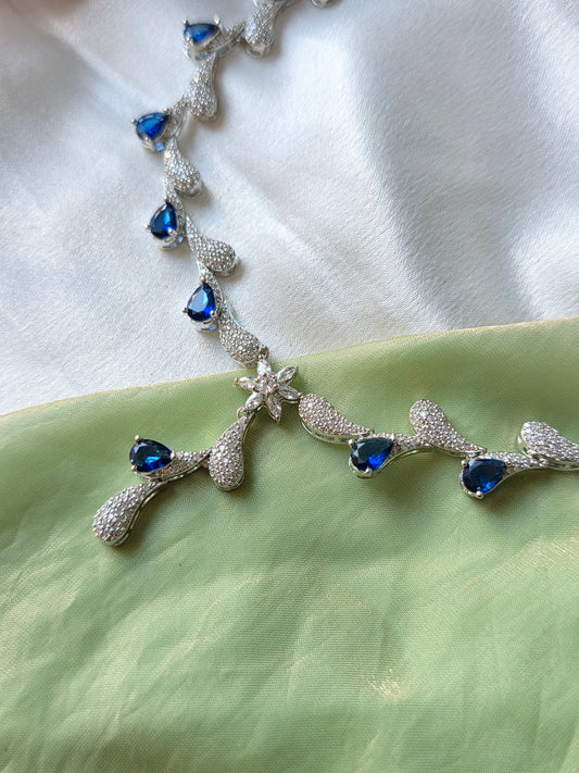 Velora Blue AD Necklace