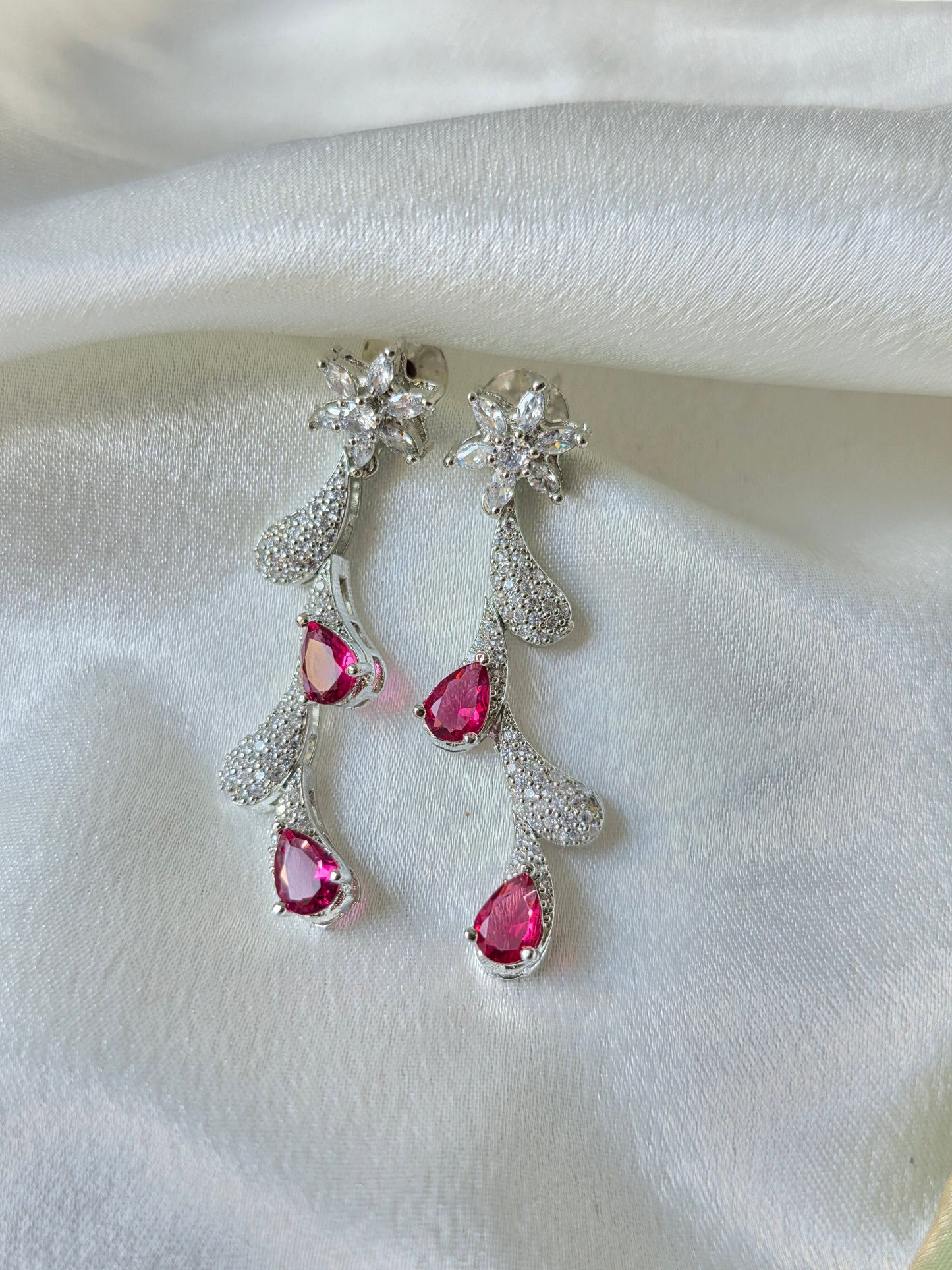 Velora Pink AD Necklace