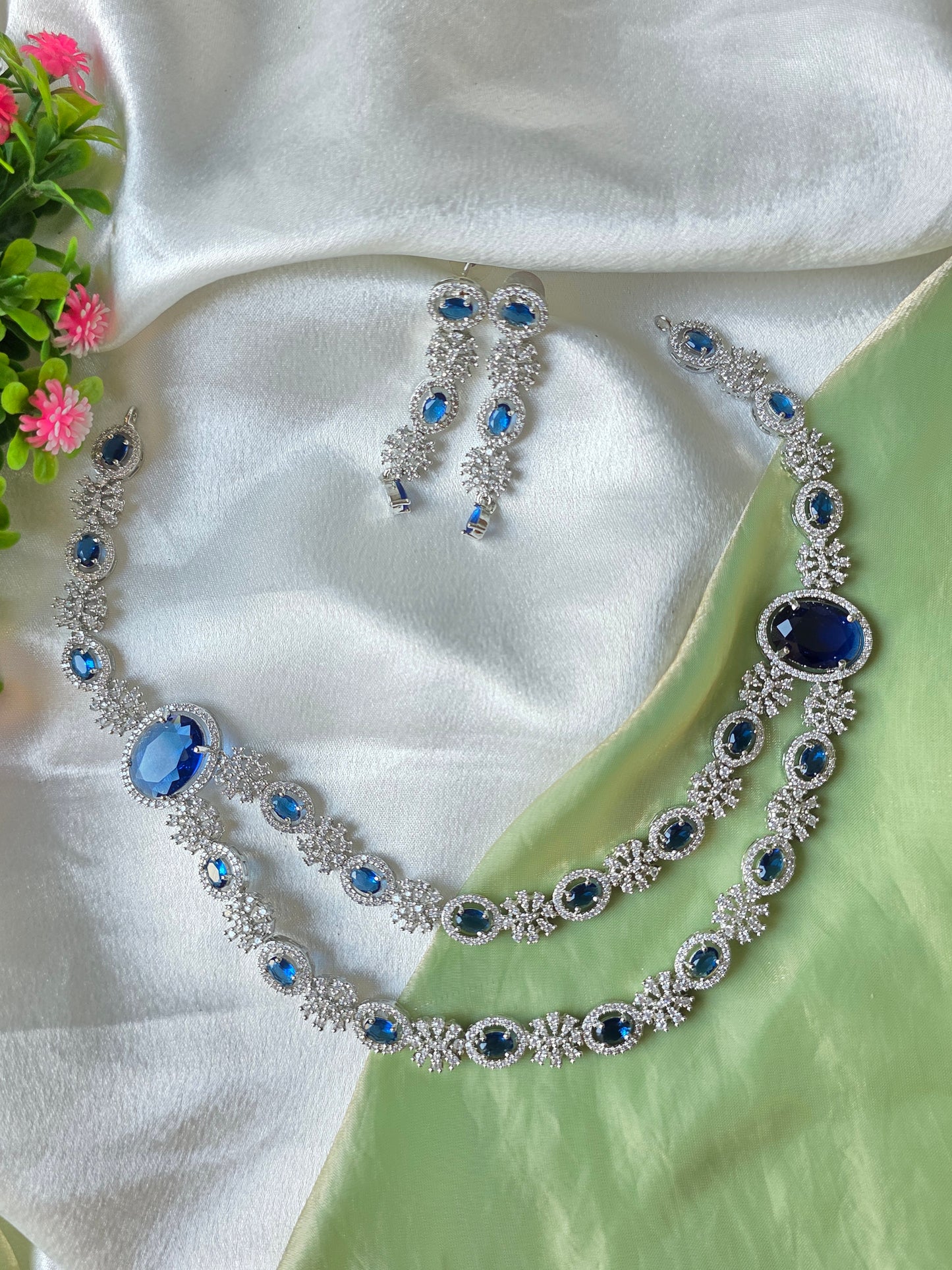 Serora Blue AD Necklace