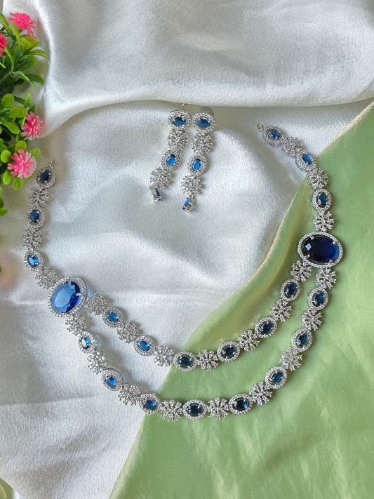 Serora Blue AD Necklace