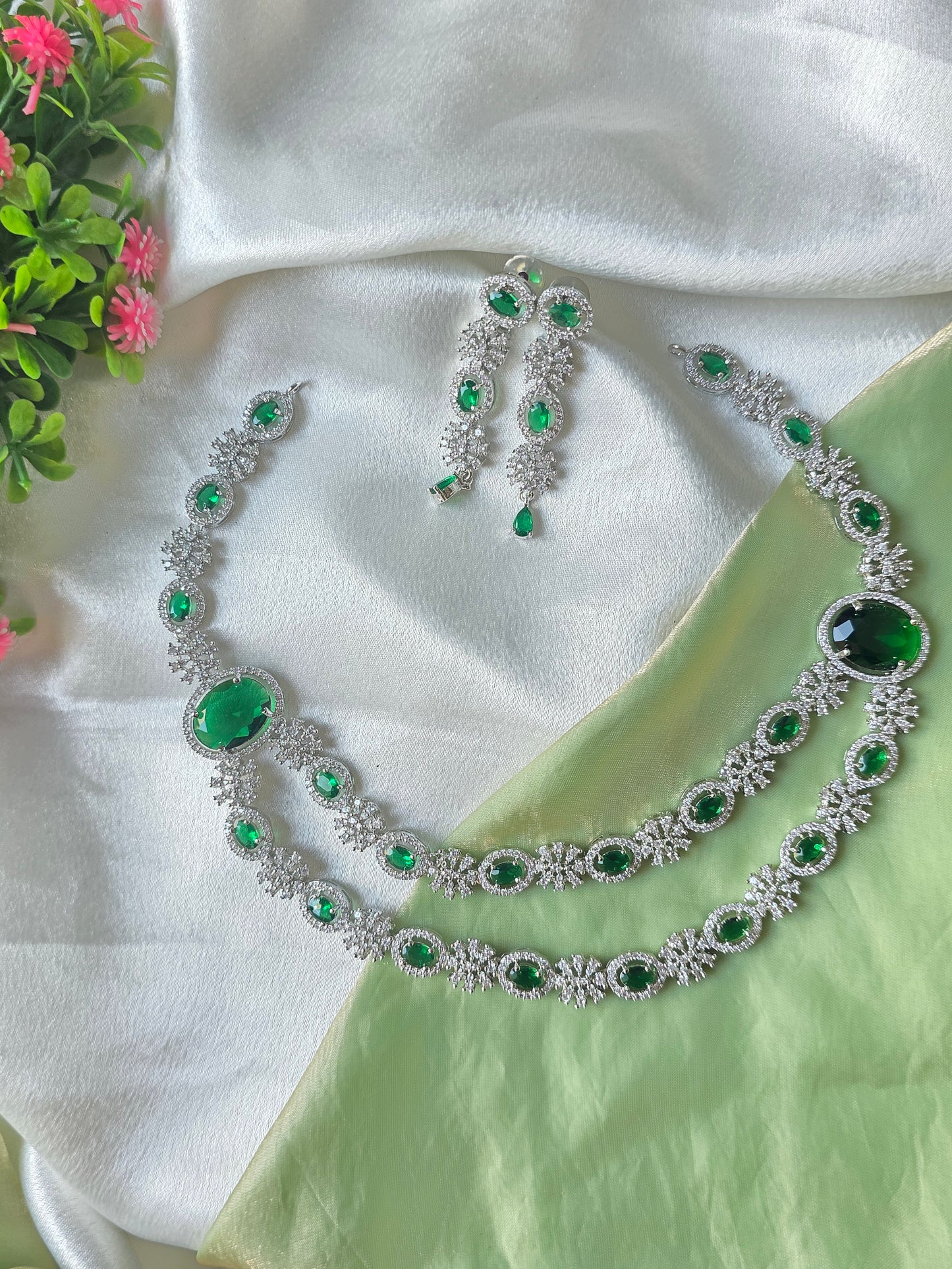 Serora Green AD Necklace