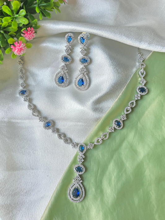 Corsica Blue AD Necklace