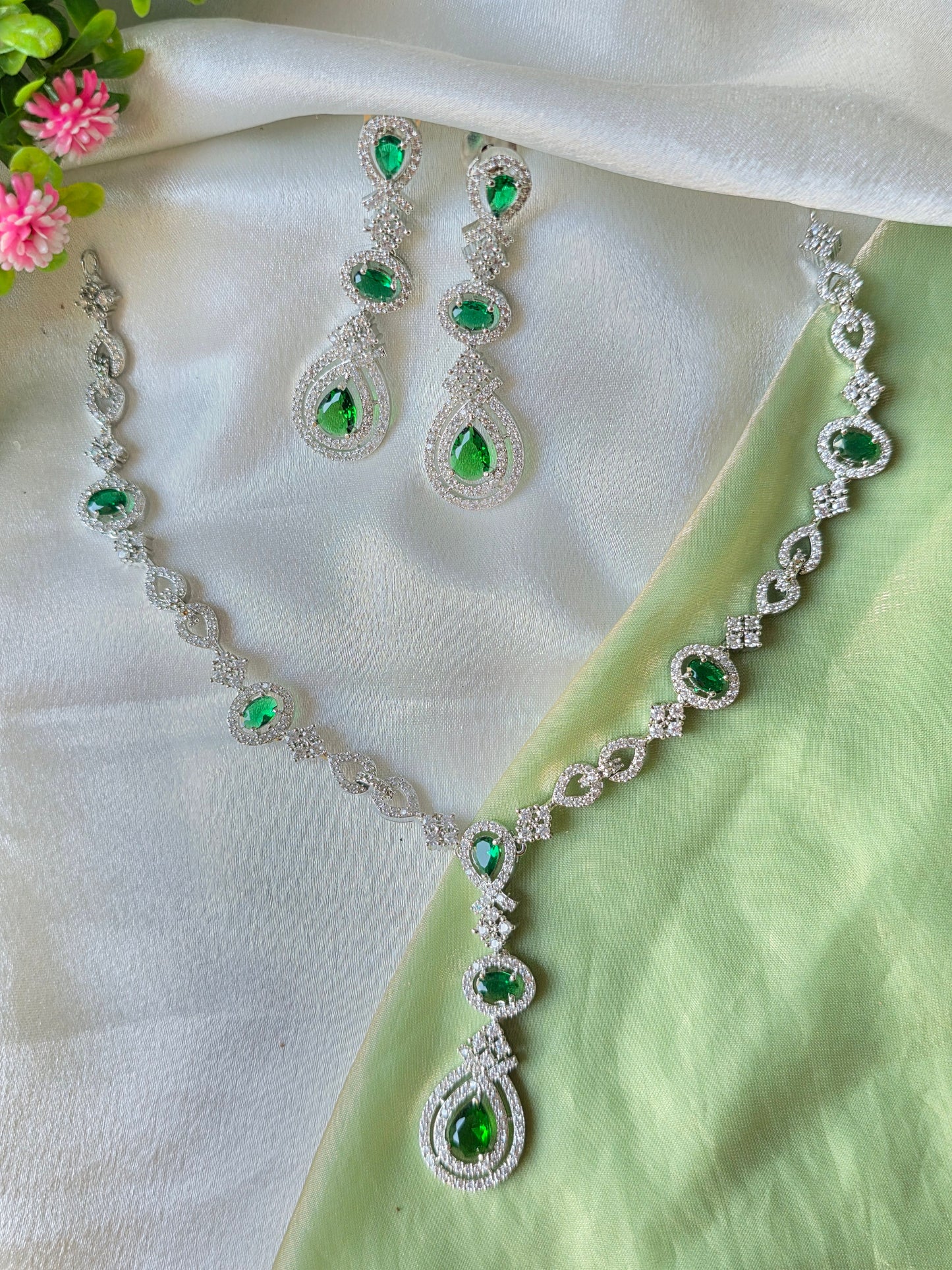 Corsica Green AD Necklace