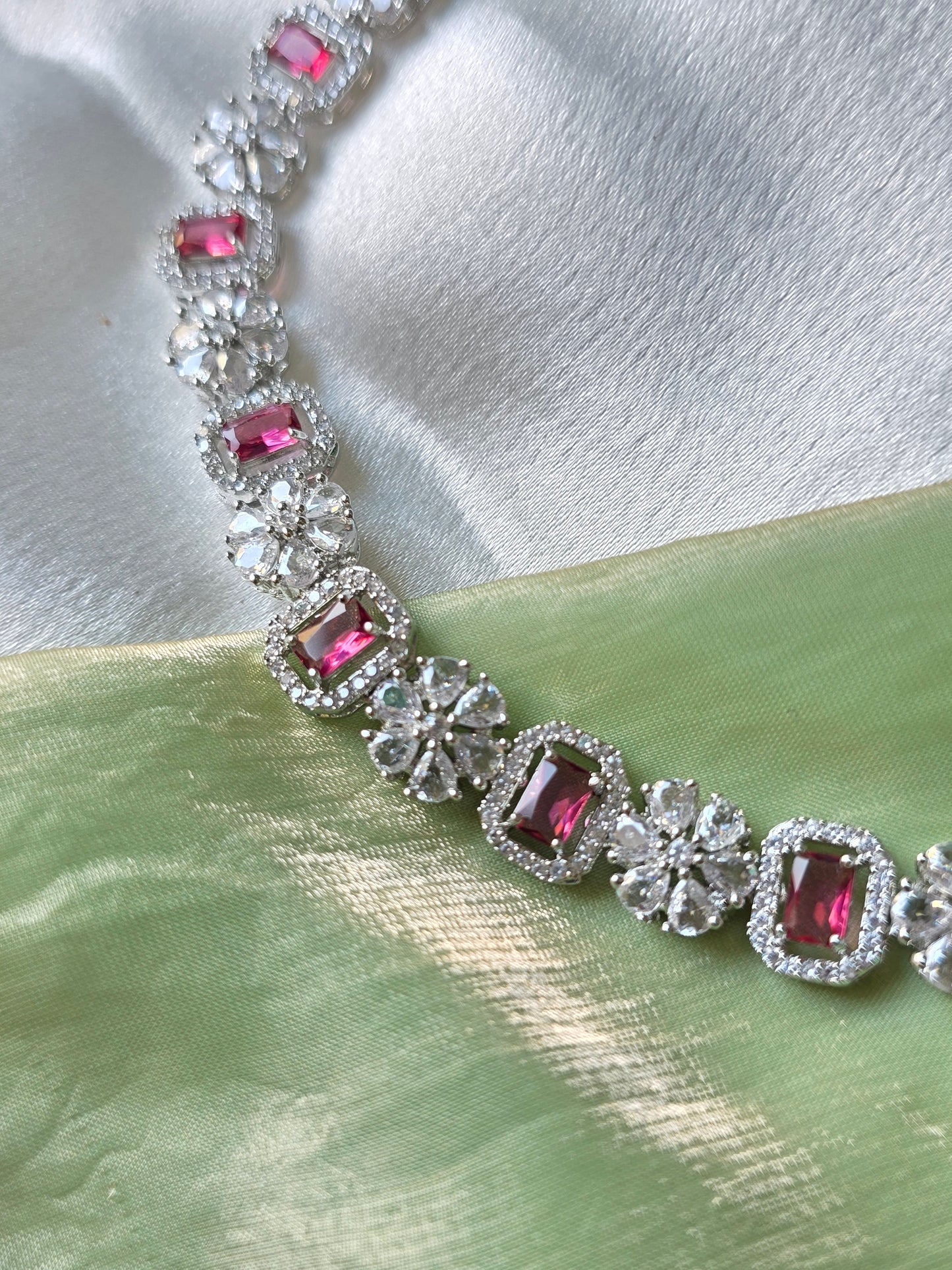 Turin Pink AD Necklace