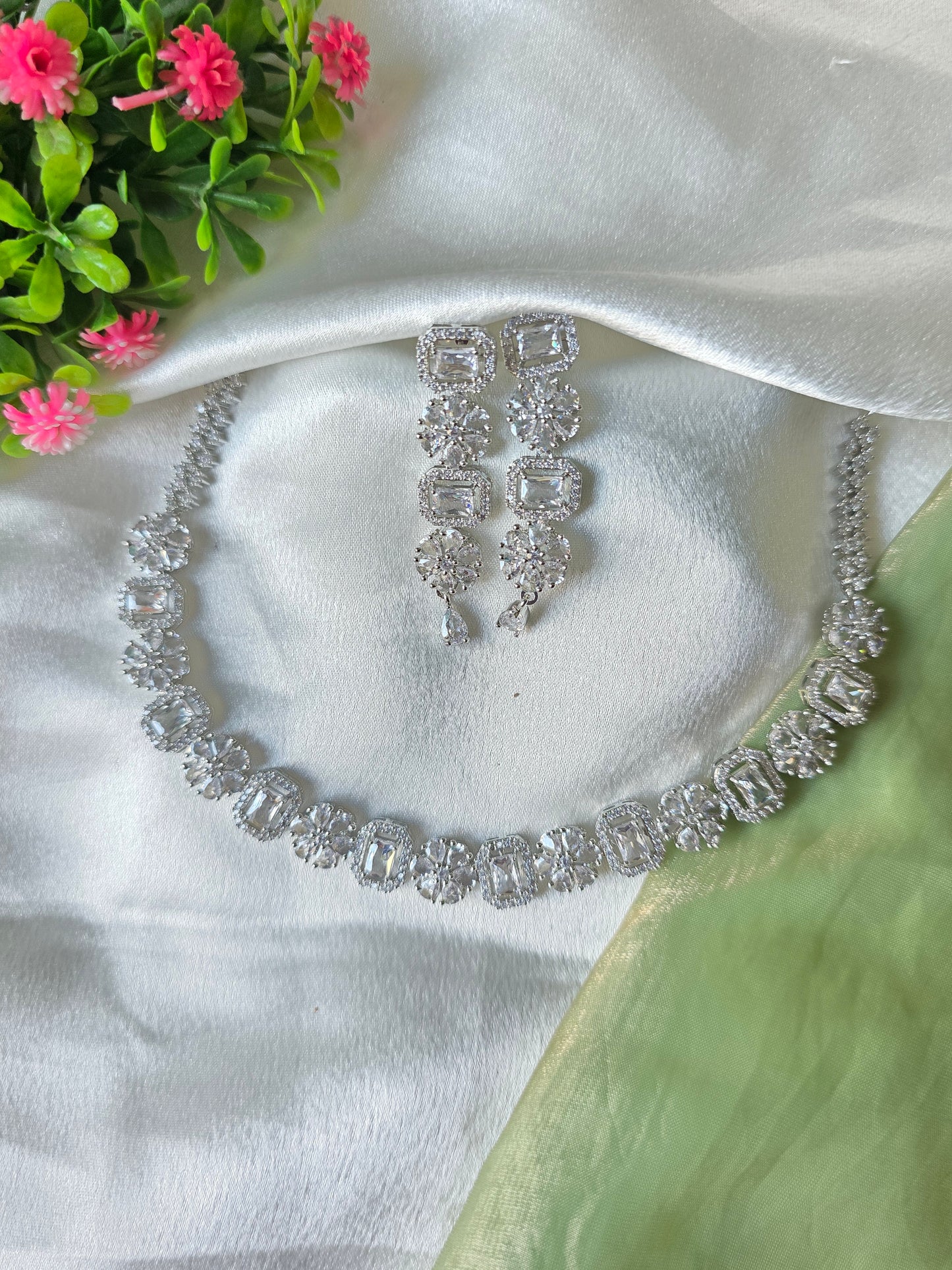 Turin White AD Necklace