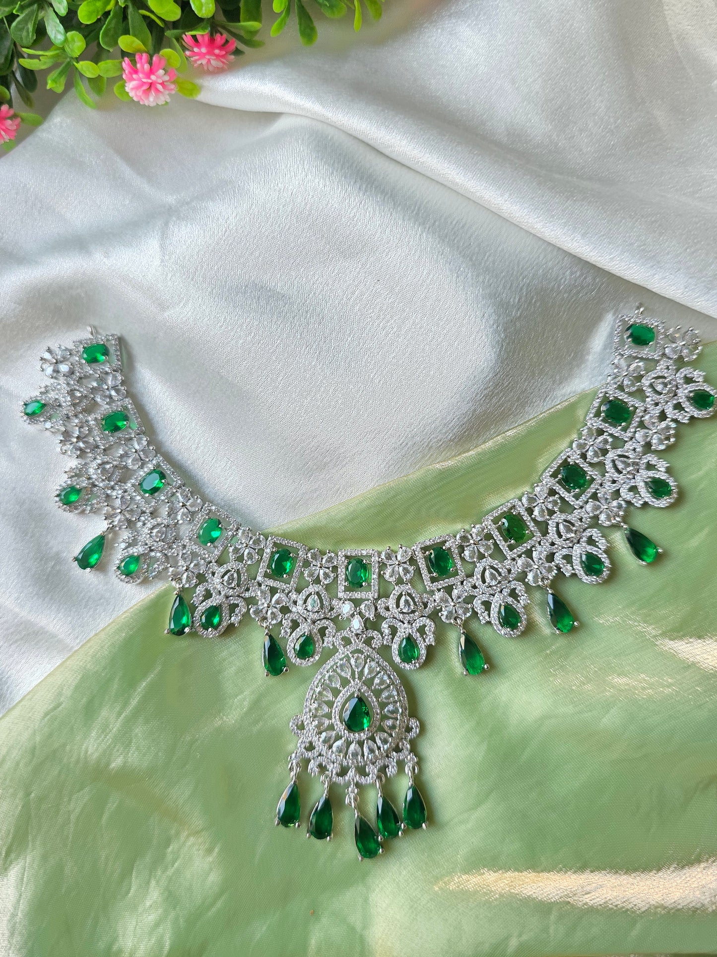 Valenca Green AD Necklace