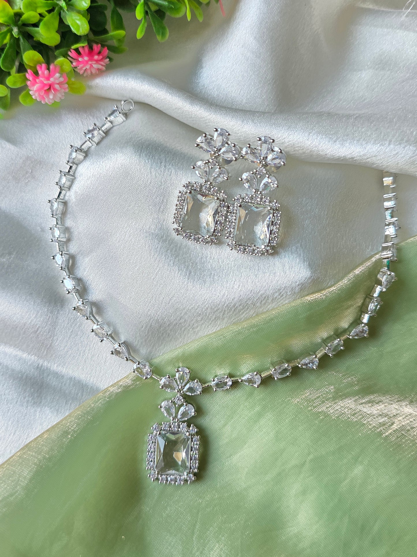 Rome White AD Necklace