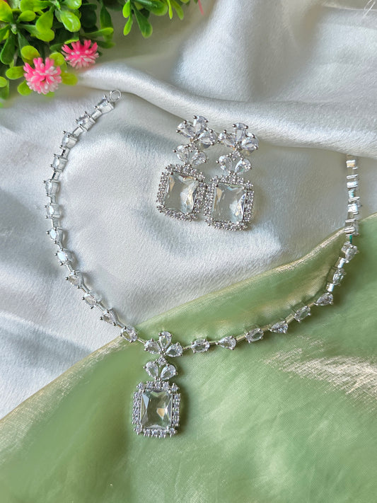 Rome White AD Necklace