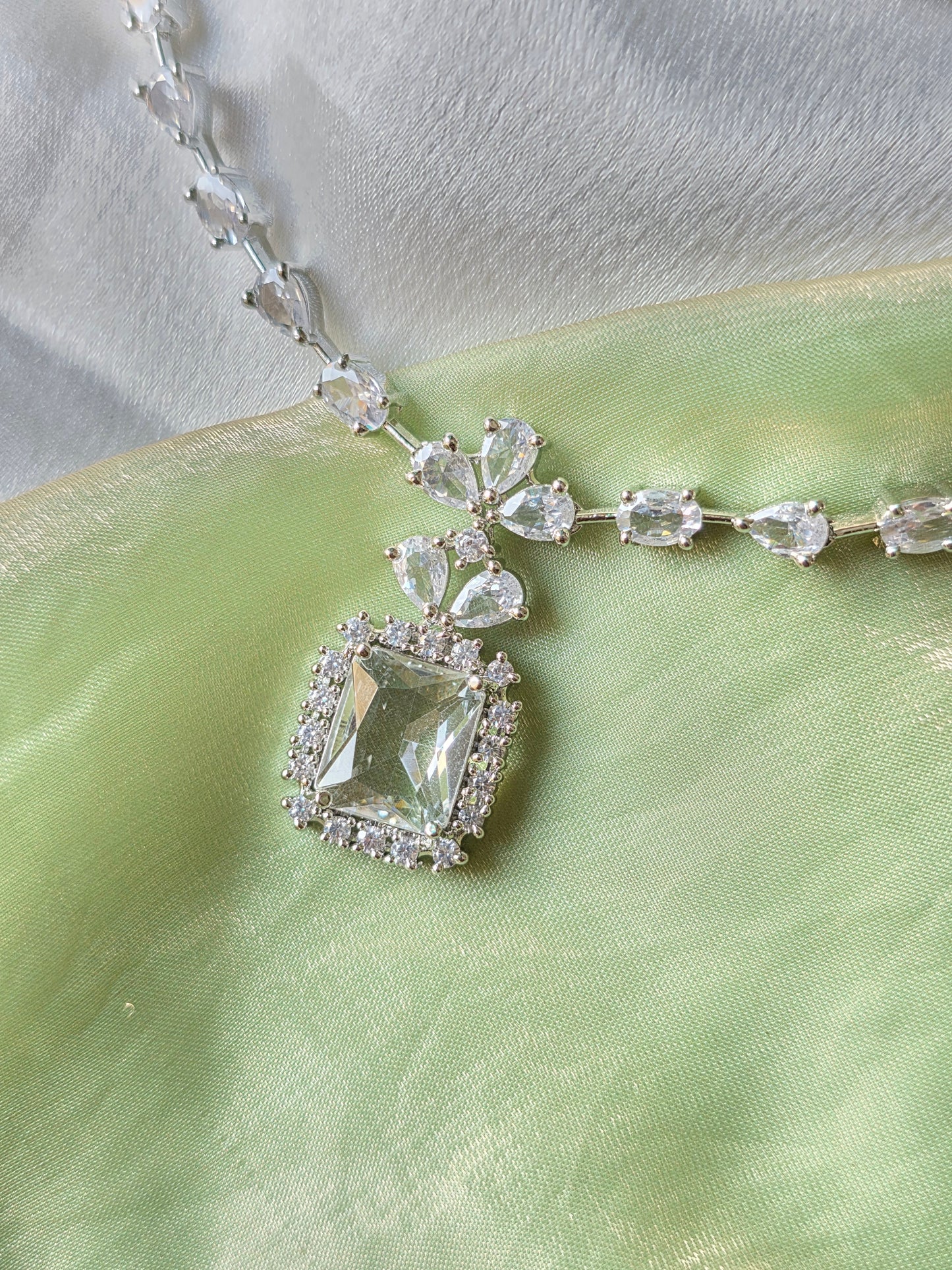 Rome White AD Necklace