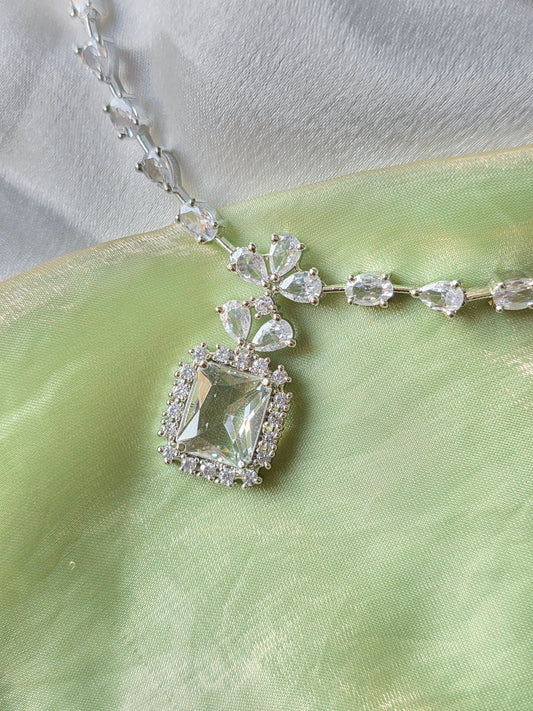 Rome White AD Necklace