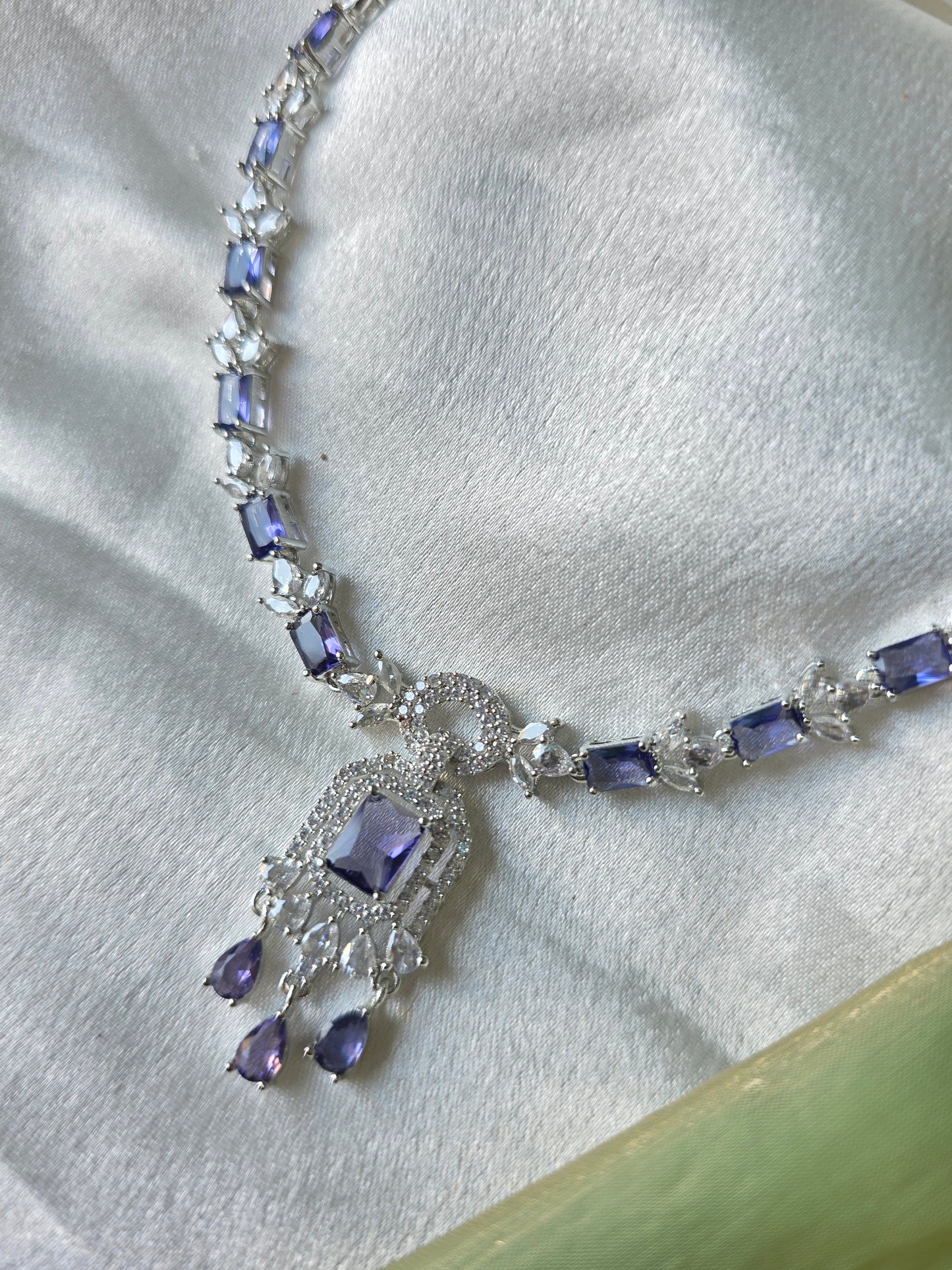 Elara Purple AD Necklace