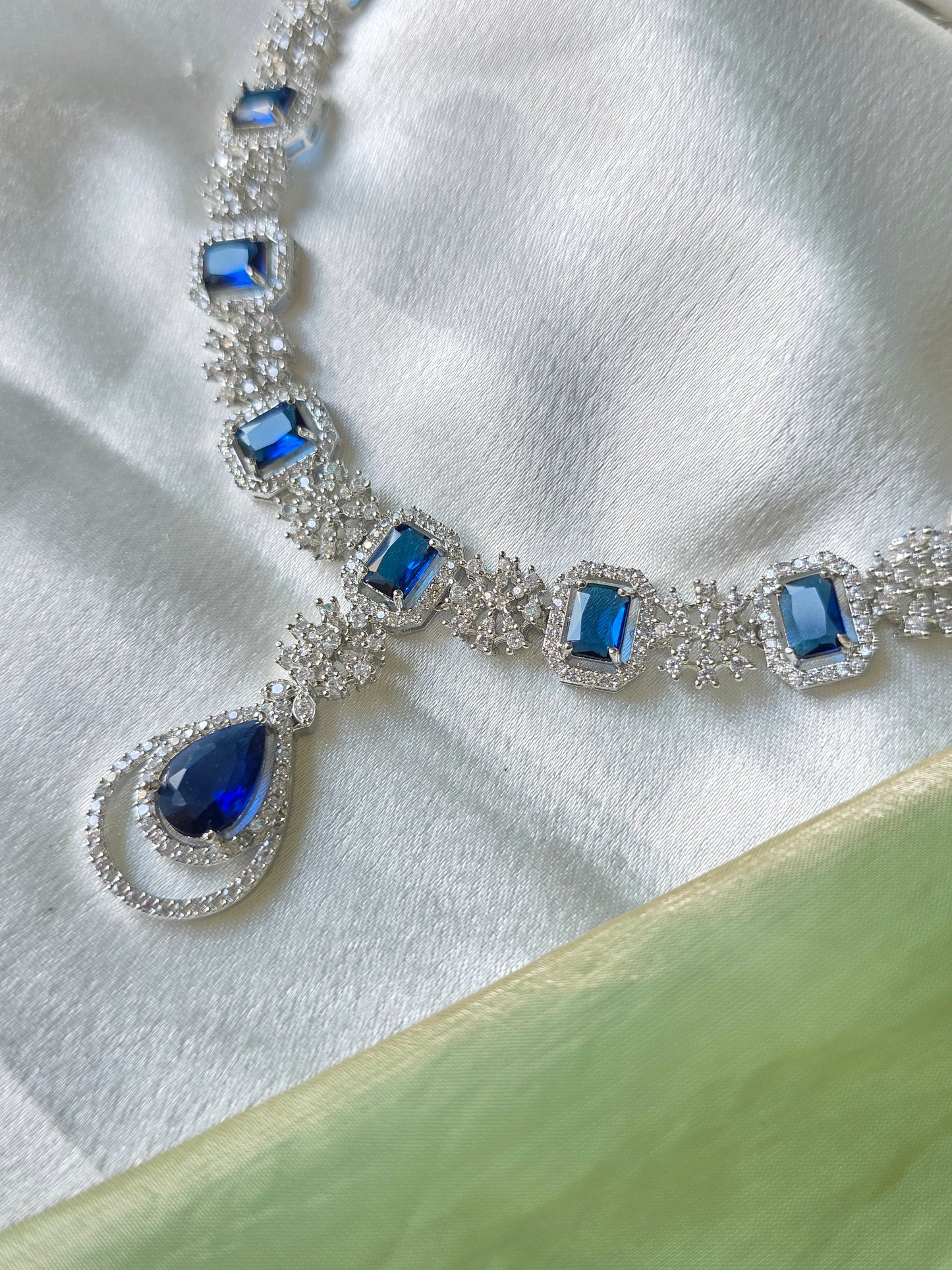 Savona Blue AD Necklace